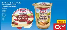 Netto Marken-Discount Dr. oetker grütze mit soße oder sahnepudding oder cheesecake dessert Angebot