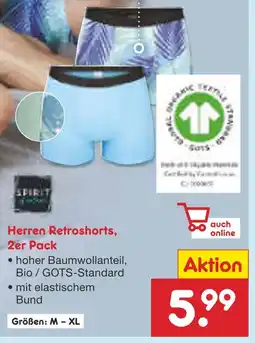 Netto Marken-Discount Spirit herren retroshorts, 2er pack Angebot