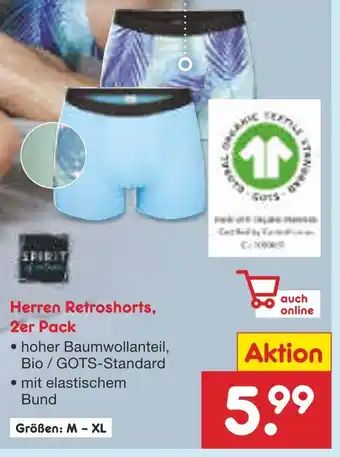 Netto Marken-Discount Spirit herren retroshorts, 2er pack Angebot