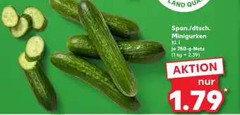 Kaufland Span./dtsch. minigurken kl. i Angebot