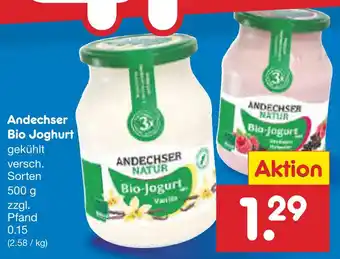 Netto Marken-Discount Andechser bio joghurt Angebot