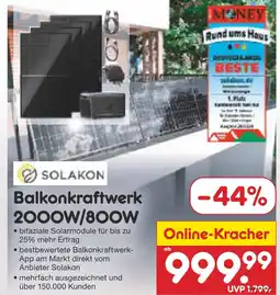 Netto Marken-Discount Solakon balkonkraftwerk 2000w/800w Angebot