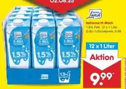 Netto Marken-Discount Gutes land fettarme h-milch Angebot