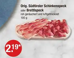 V Markt Orig. südtiroler schinkenspeck Angebot