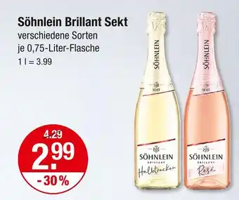 V Markt Söhnlein brillant sekt halbtrocken Angebot
