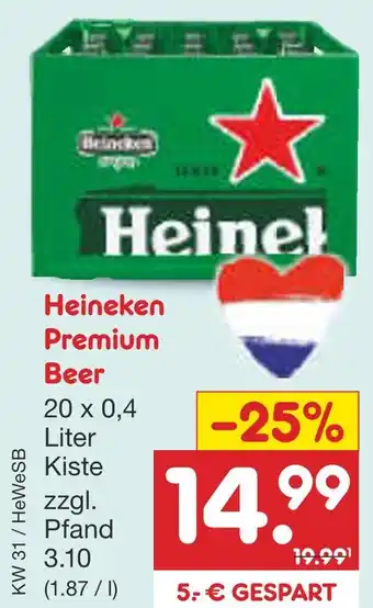 Netto Marken-Discount Heineken premium beer Angebot