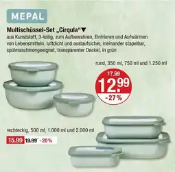 V Markt Mepal multischüssel-set 'cirqula' rund Angebot