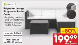 Netto Marken-Discount Juskys polyrattan lounge sitzgarnitur punta cana Angebot