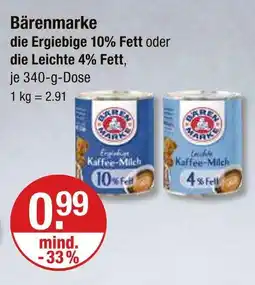 V Markt Bärenmarke die ergiebige 10% fett Angebot
