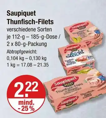 V Markt Saupiquet thunfisch-filets Angebot