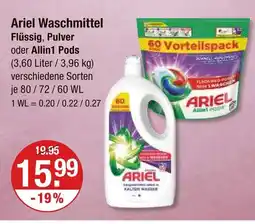 V Markt Ariel waschmittel flüssig Angebot