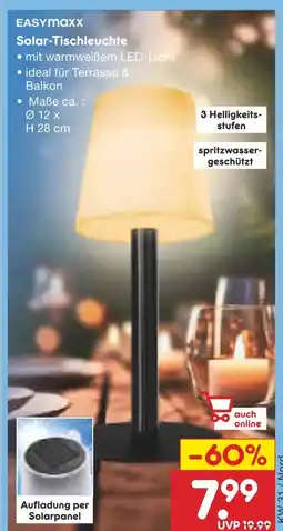 Netto Marken-Discount Easymaxx solar-tischleuchte Angebot