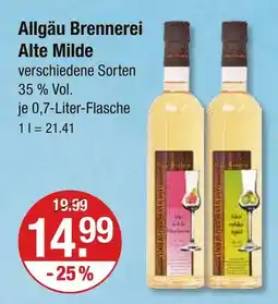 V Markt Allgäu brennerei alte milde Angebot