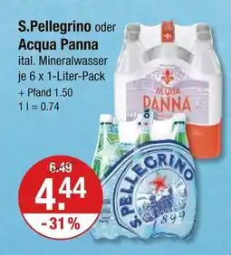 V Markt S.pellegrino ital. mineralwasser Angebot