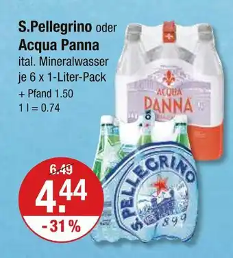V Markt S.pellegrino ital. mineralwasser Angebot