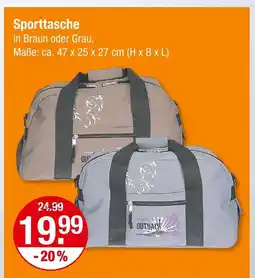 V Markt Sporttasche braun Angebot