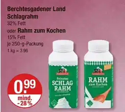 V Markt Berchtesgadener land schlagrahm Angebot