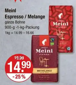 V Markt Meinl espresso Angebot