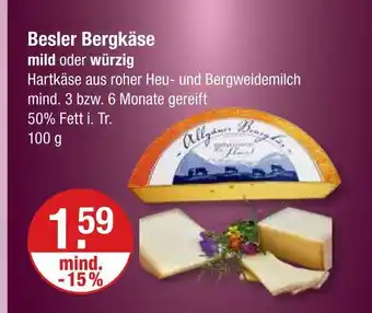 V Markt Besler bergkäse mild Angebot