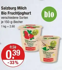V Markt Salzburg milch bio premium erdbeer joghurt Angebot