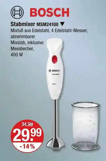 V Markt Bosch stabmixer msm24100 Angebot