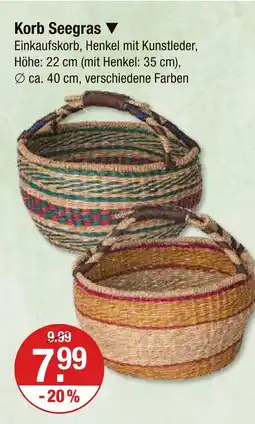 V Markt Korb seegras Angebot