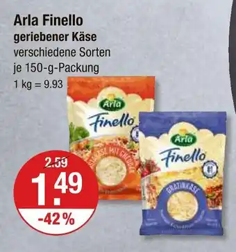 V Markt Arla finello geriebener käse Angebot