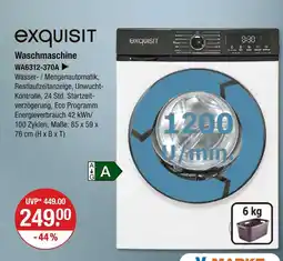 V Markt Exquisit waschmaschine wa6312-370a Angebot