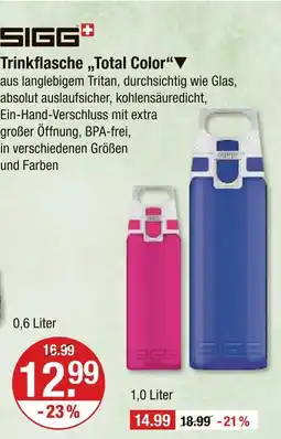V Markt Sigg trinkflasche total color 0,6 liter Angebot