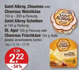 V Markt Saint albray saint albray, chaumes oder chavroux weichkäse Angebot