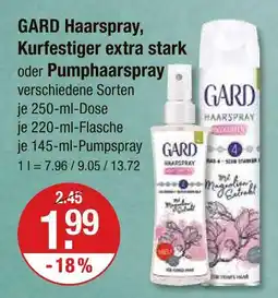 V Markt Gard haarspray, kurfestiger extra stark Angebot
