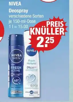 V Markt Nivea deospray fresh active Angebot
