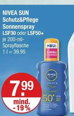 V Markt Nivea sun schutz&pflege sonnenspray lsf30 Angebot