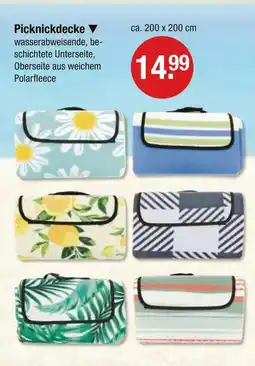 V Markt Picknickdecke Angebot