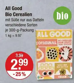 V Markt All good bio cerealien Angebot