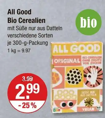 V Markt All good bio cerealien Angebot