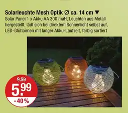 V Markt Solarleuchte mesh optik Angebot