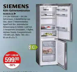 V Markt Siemens kühl-/gefrierkombination kg36ealca Angebot