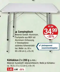 V Markt Campingtisch Angebot