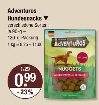 V Markt Adventuros hundesnacks Angebot
