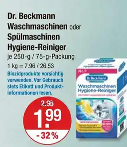 V Markt Dr. beckmann waschmaschinen hygiene-reiniger Angebot