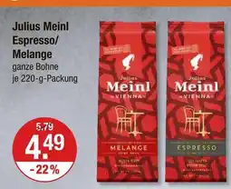 V Markt Julius meinl espresso Angebot