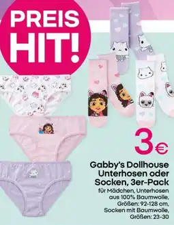 PEPCO Gabby's Dollhouse Unterhosen oder Socken, 3er-Pack Angebot