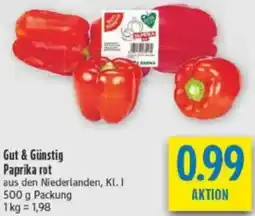 diska Gut & Günstig Paprika rot Angebot