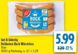 diska Gut & Günstig Delikatess Bock Würstchen Angebot