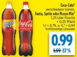 diska Coca-Cola, Fanta, Sprite oder Mezzo Mix Angebot