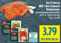 diska Gut & Günstig BBQ's Best Schweine Rückensteaks Angebot