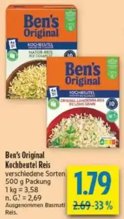 diska Ben's Original Kochbeutel Reis Angebot