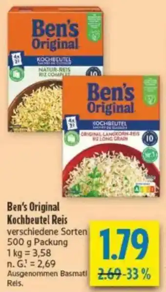 diska Ben's Original Kochbeutel Reis Angebot