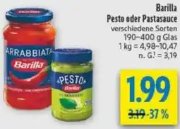diska Barilla Pesto oder Pastasauce Angebot